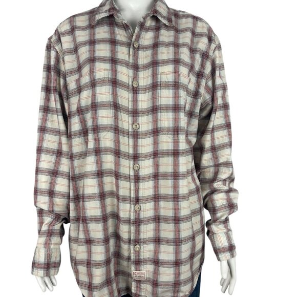 Signature by Levi Strauss Tops - Levi Strauss Signature Womens Plaid Button Down Shirt Medium Long Sleeve Cotton